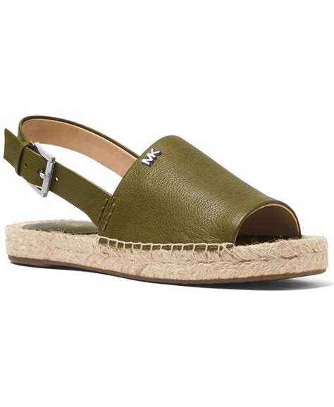 michael michael kors women's fisher espadrille flat sandals|Michael Kors gold flat sandals.